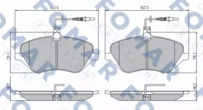 FOMAR FRICTION fo934981 -  Комплект тормозных колодок, дисковый тормоз